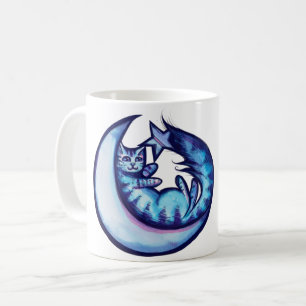 Cat Moon Caturday Star Art Purple MoonCat Coffee Mug