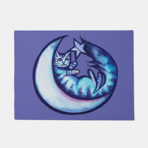 Cat Moon Caturday Star Art Purple MoonCat Doormat
