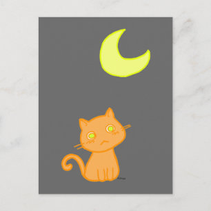 Cat Moon Postcard
