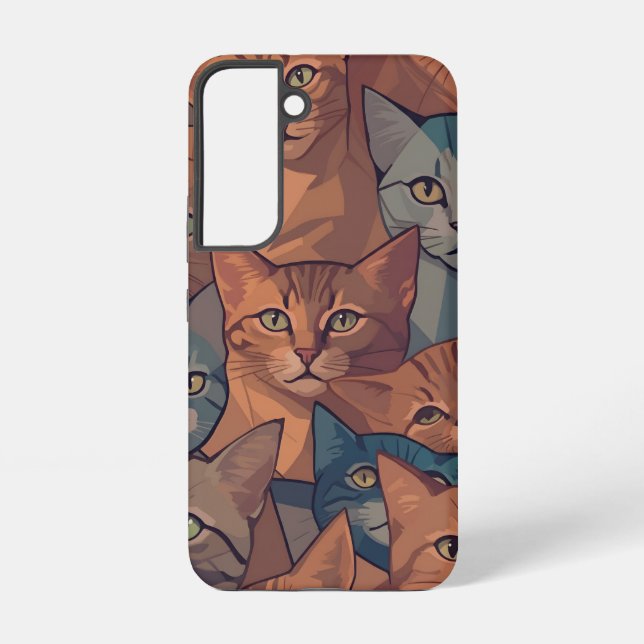 Cat Mosaic Art Galaxy S22 Case (Back)