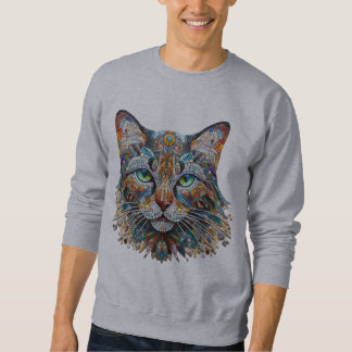 Cat Mosaic Art Sweatshirt