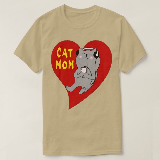 Cat Mother Coffee Lover 110 T-Shirt (Design Front)