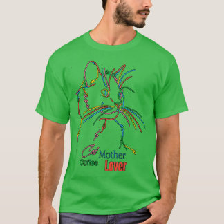 cat mother coffee lover 115 T-Shirt