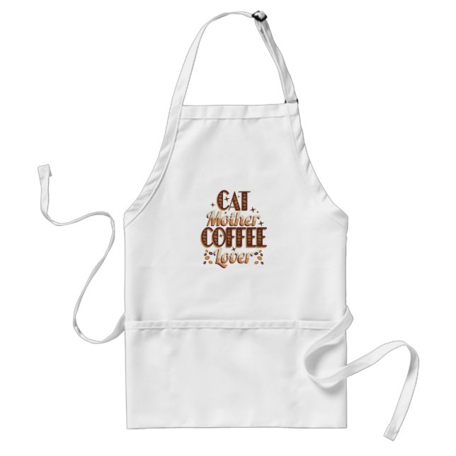 Cat Mother Coffee Lover Standard Apron (Front)