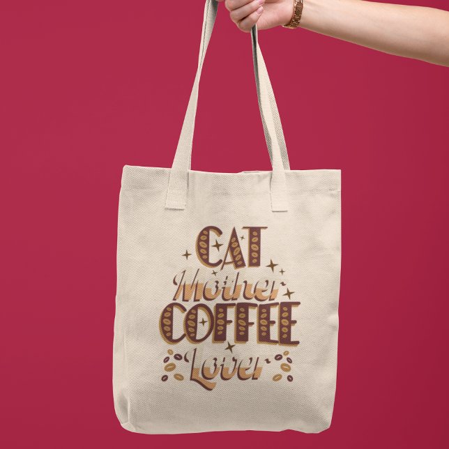 Cat Mother Coffee Lover Tote Bag (Cat Mother Coffee Lover Tote Bag)