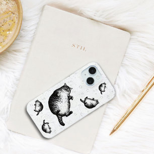 Cat Mother I Am But Skin and Bones For Cat Lover iPhone 15 Case