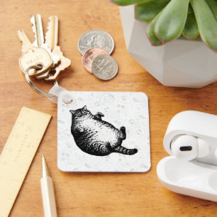 Cat Mother I Am But Skin and Bones For Cat Lover Key Ring