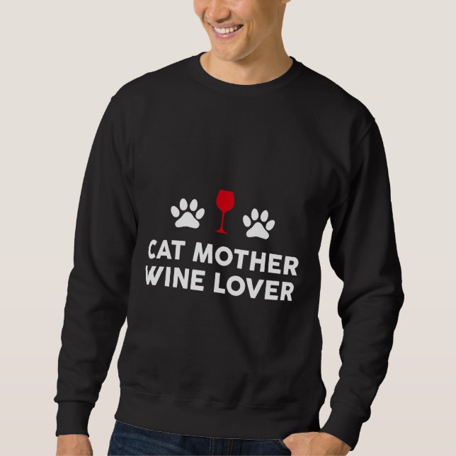 Cat Mother Wine  23 Sweatshirt (Front)