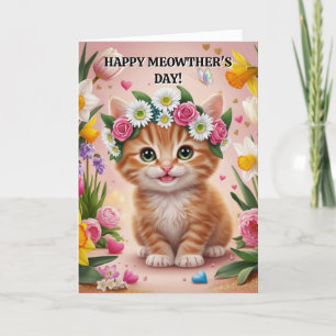 Cat Mother's Day Card Cat Mum Card Mothers Day