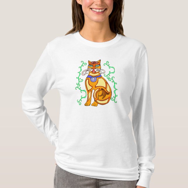 cat motif T-Shirt (Front)