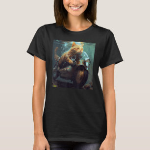 Cat Motorbike Underwater T-Shirt