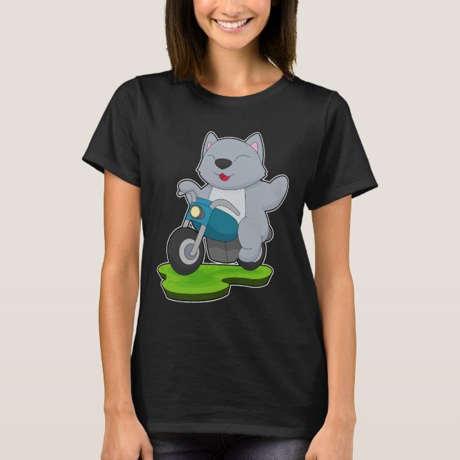 Cat Motorcycle T-Shirt (Front)