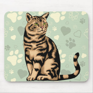 Cat Mouse Pad, Mouse Pad with Cat