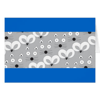 Cat & Mouse pattern grey