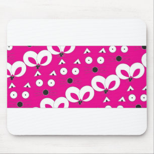 Cat Mouse Pattern Hot Pink Pad