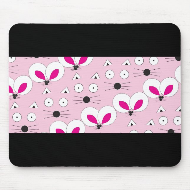 Cat Mouse Pattern Pink Pad (Front)