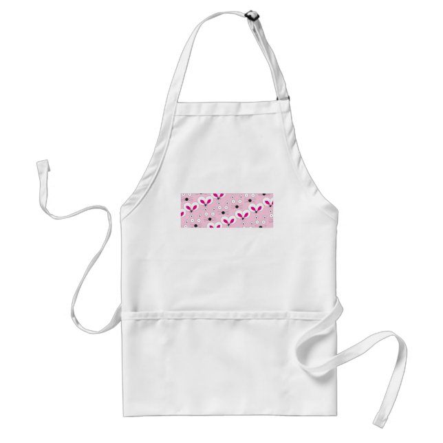 Cat Mouse Pattern Pink Standard Apron (Front)
