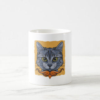 Cat Moustache Coffee Mug