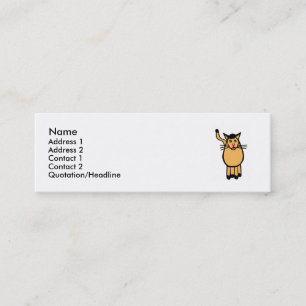 Cat Mrowwr Mini Business Card