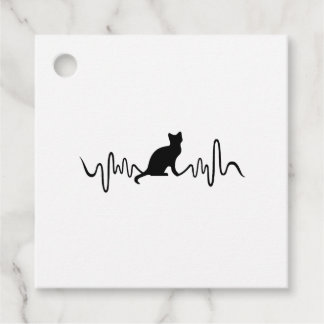 Cat Mug - Cat Heartbeat Coffee Mug Favour Tags