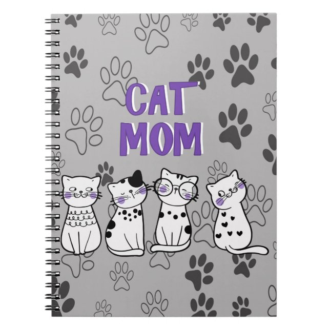 Cat Mum and Paws Notebook (Front)
