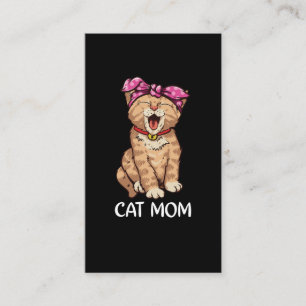 Cat Mum Bandanna Cute Kitten Lover Business Card