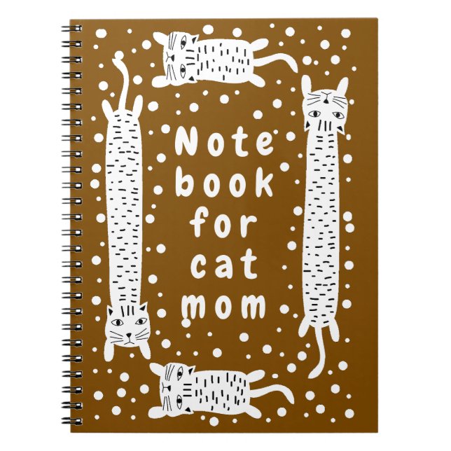 Cat Mum Brown Notebook (Front)