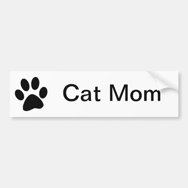 Cat Mum Bumper Sticker (Front)