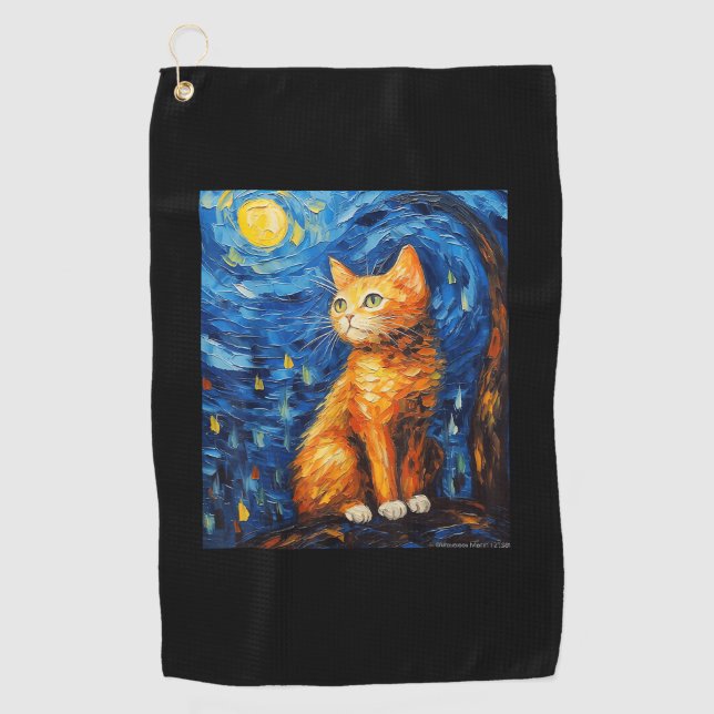 Cat Mum, Cat Dad Golf Towel (Front)