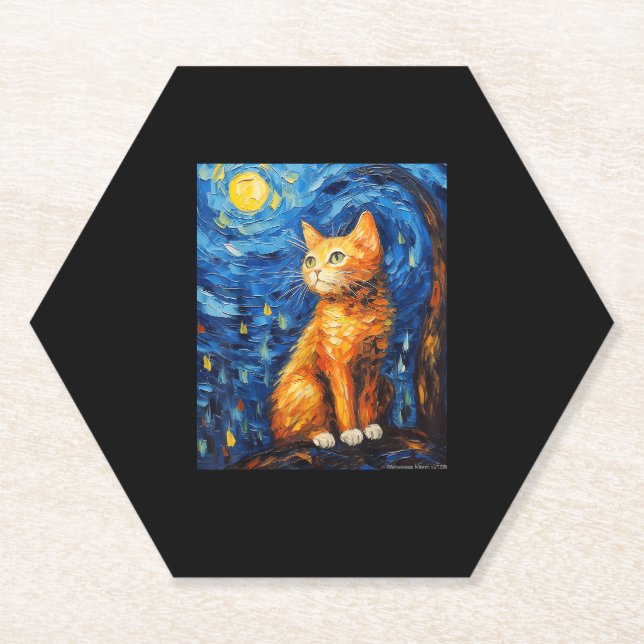 Cat Mum, Cat Dad Paper Coaster (Front)