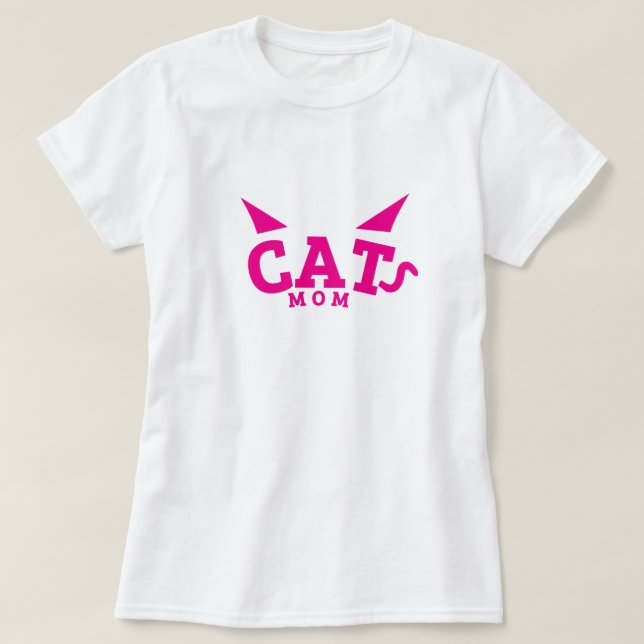 Cat Mum - Cat Lover T-Shirt (Design Front)