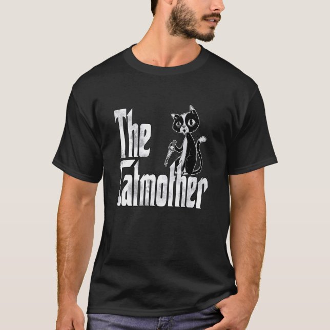 Cat Mum Catmother Crazy Knife Cat Mother Kitty Mum T-Shirt (Front)