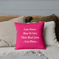 Cat Mum Cats Lives Their Best Lives Funny Pink
