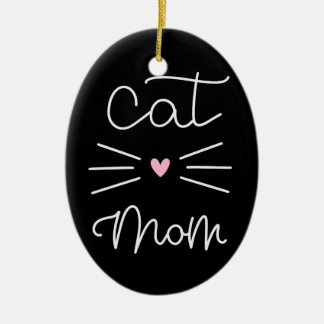 cat mum ceramic tree decoration