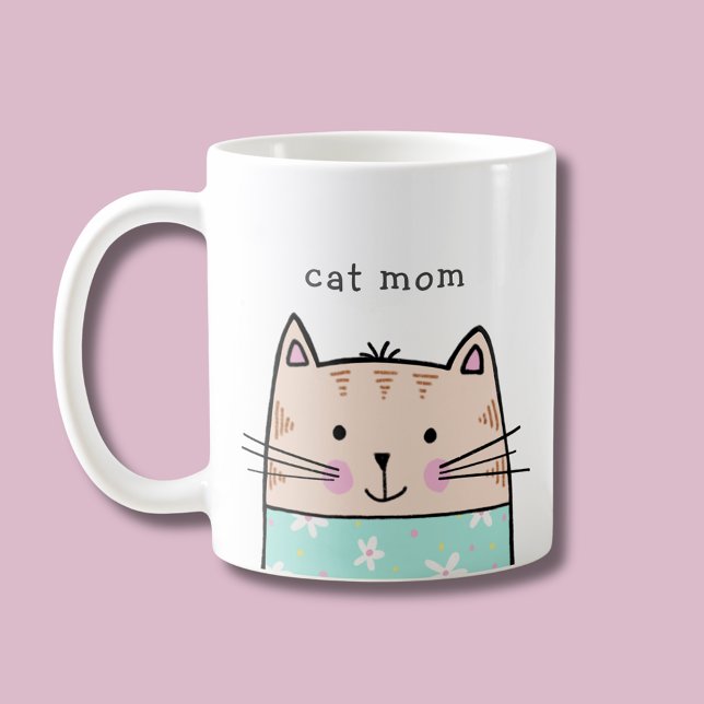 Cat mum coffee mug (Cat mom pet lover animal lover coffee mug)