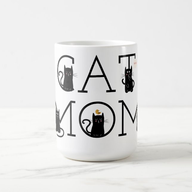 Cat Mum Cute Black Cats Coffee Mug (Center)