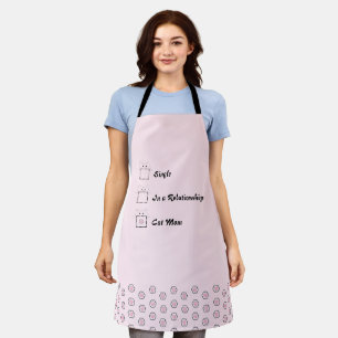 Cat Mum Cute Cat Paw Pink Apron