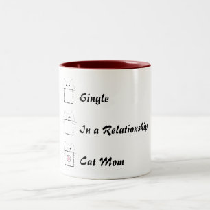 Cat Mum Cute Cat Paw White & Pink Two-Tone Coffee Mug