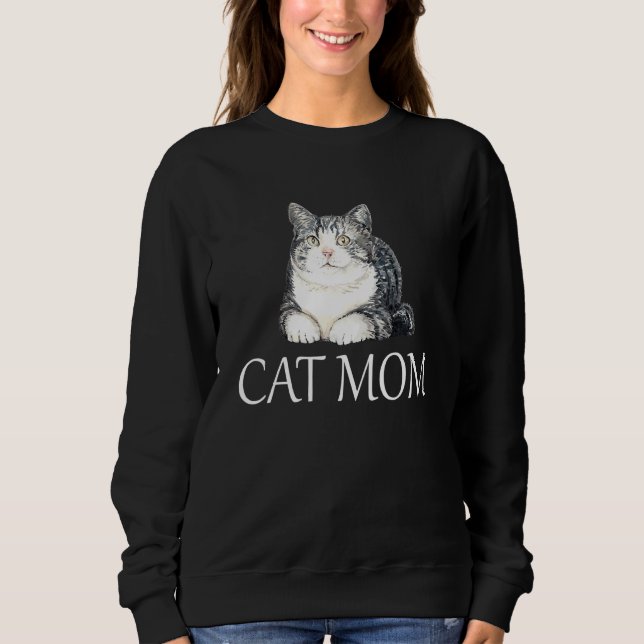 Cat Mum Cute Cat  Women Sweatshirt (Front)