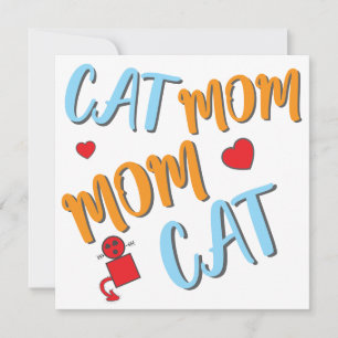 Cat Mum Cute Feline with Optional Personalisation