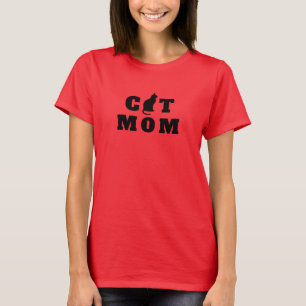 Cat Mum Cute Silhouette T-Shirt