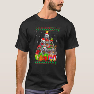 Cat Mum Dad British Shorthair Cat Christmas Tree U T-Shirt