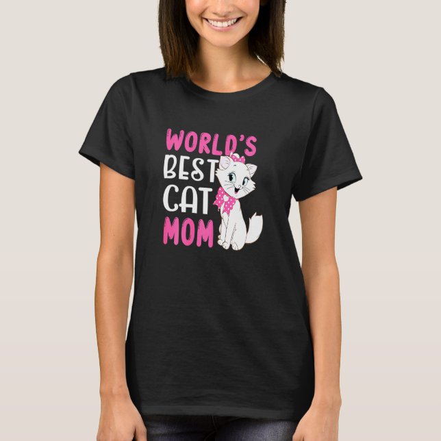 Cat Mum Design T-Shirt (Front)