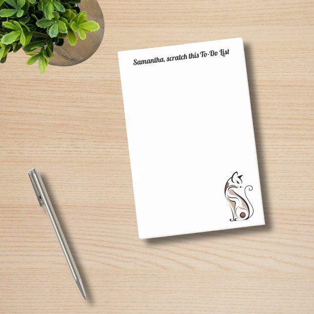 Cat Mum Elegant Modern Funny Cute Personalised Post-it Notes (Creator Uploaded)
