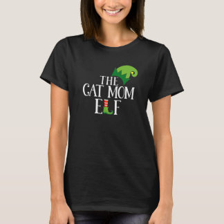Cat Mum Elf Matching Family Group Christmas Party  T-Shirt