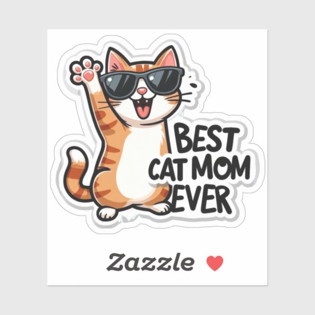 cat mum ever sticker (Sheet)