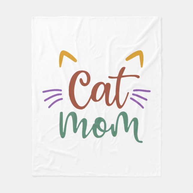 Cat Mum Fleece Blanket (Front)