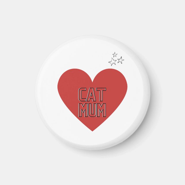 Cat Mum fridge magnet (Front)