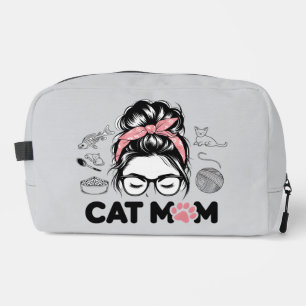 "Cat Mum" Funny Cute Cat Lover Women Dopp Kit