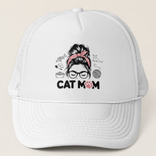 "Cat Mum" Funny Cute Cat Lover Women Trucker Hat